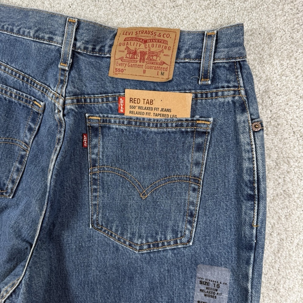 NEW Vintage Levis 550 Relaxed Fit Jeans womens 16 deadstock 90s USA made